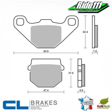 Plaquettes de frein avant CL BRAKES KAWASAKI 125 KDX  