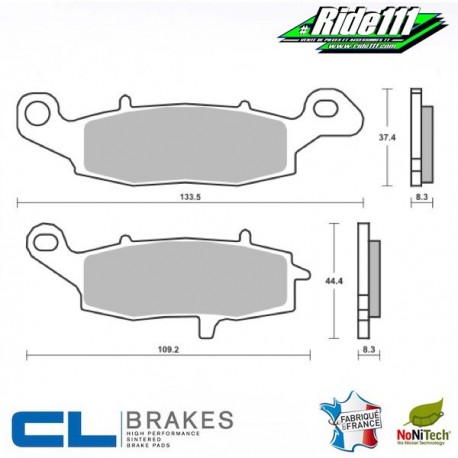 Plaquettes de frein avant CL BRAKES KAWASAKI 650 KLR  