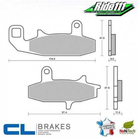 Plaquettes de frein avant CL BRAKES SUZUKI DR 650 DJEBEL  