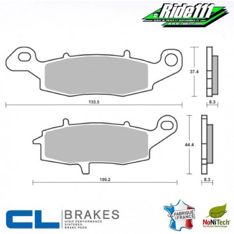 Plaquettes de frein avant CL BRAKES  SUZUKI XF 650 FREEWIND 