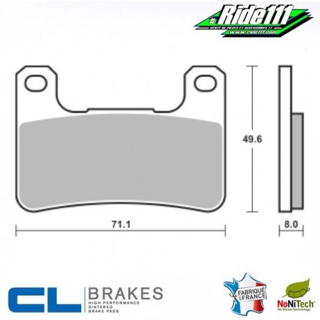 Plaquettes de frein avant CL BRAKES SUZUKI DL 1000 V-STROM    