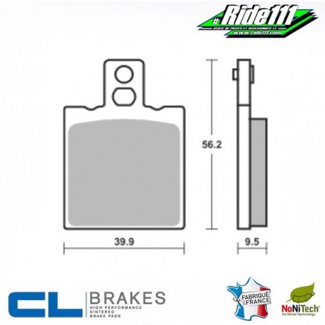 Plaquettes de frein arrière CL BRAKES HONDA 125 CRM  