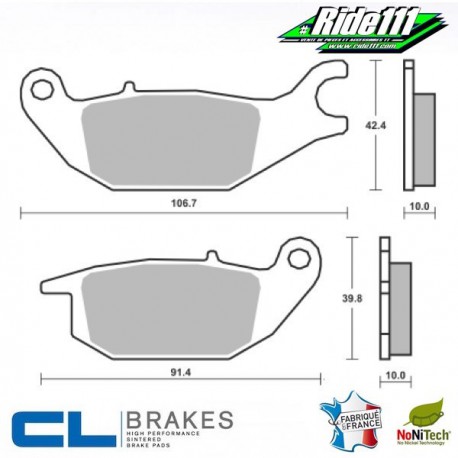 Plaquettes de frein arrière CL BRAKES HONDA XL 125 V VARADERO  