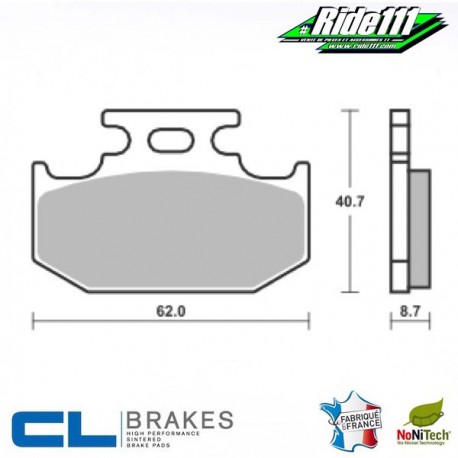 Plaquettes de frein arrière CL BRAKES KAWASAKI 125 KDX  