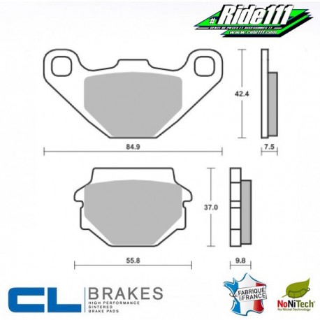 Plaquettes de frein arrière CL BRAKES KAWASAKI 500 KLE  