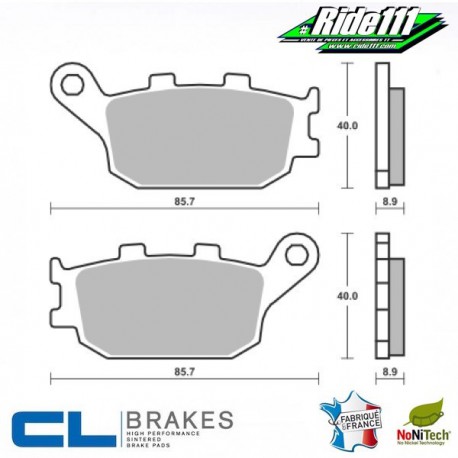 Plaquettes de frein arrière CL BRAKES KAWASAKI 1000 KLV 