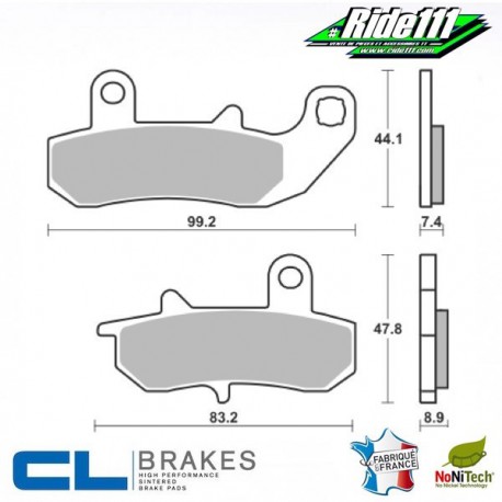 Plaquettes de frein arrière CL BRAKES  SUZUKI DR 650 RS / RSE  