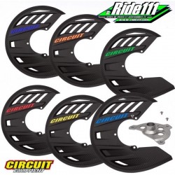 Protège disque avant CIRCUIT Carbone avec kit fixation KAWASAKI 125-250-450 KX/KXF 2006 à 2020 