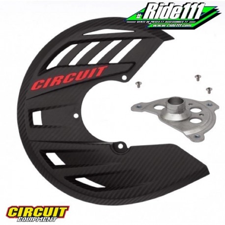 Protège disque avant CIRCUIT Carbone avec kit fixation BETA 125 à 498 RR Enduro  2013 à 2020 