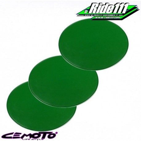 Kit 3 plaques numéro ovales CEMOTO vertes à
+ 2
