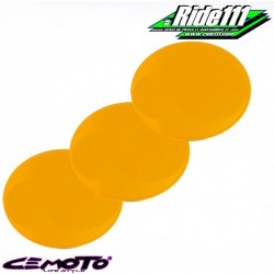 Kit 3 plaques numéro ovales CEMOTO jaune
