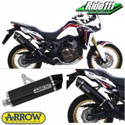 Silencieux ARROW Maxi Race-Tech aluminium noir embout carbone HONDA CRF 1100 AFRICA TWIN à
+ 2
