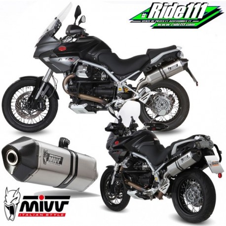 Silencieux MIVV Speed Edge Inox / embout carbone MOTO GUZZI STELVIO 1200 à
+ 2
