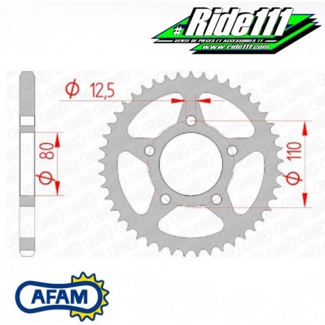 Couronne acier  AFAM HONDA XRV 750 AFRICA TWIN 1990 à 2003 à
+ 2
