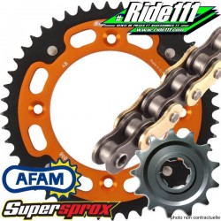 Kit chaine SUPERSPROX Bi-Matière orange KTM  950/990 ADVENTURE  à
+ 2
