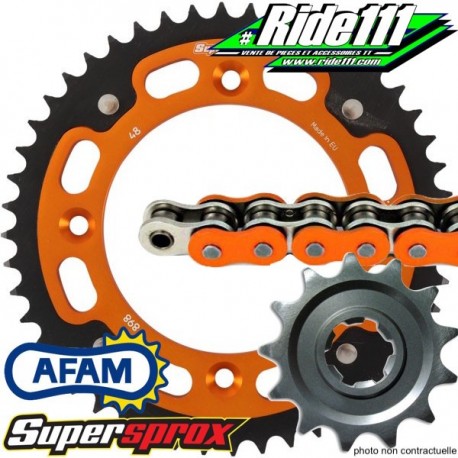 Kit chaine SUPERSPROX Bi-Matière Full orange KTM  1050 ADVENTURE   à
+ 2
