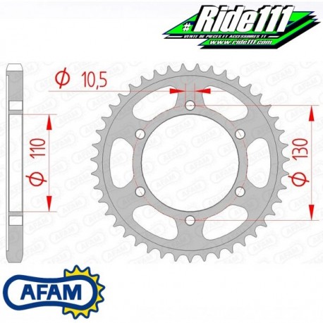 Couronne acier AFAM 525 YAMAHA  XTZ 700 TENERE  à
+ 2
