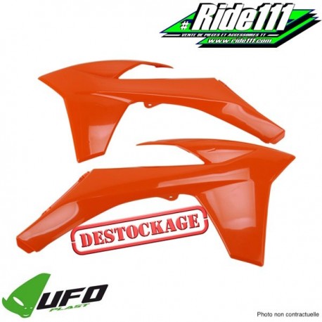 Ouies de radiateur UFO orange KTM 125 à 450 SX-SX-F 2011 à 2012 