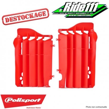 Cache radiateur POLISPORT Rouge Honda CRF450R 13-14 