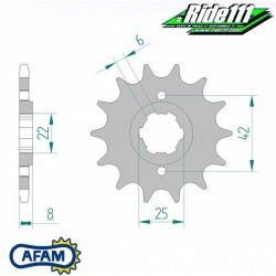 Pignon de sortie de boite 14 dents AFAM HONDA 500 XL-S