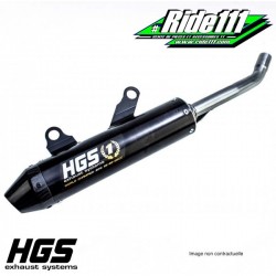 Silencieux HGS Alu anodisé / embout carbone KTM 125 SX  