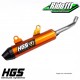 Silencieux HGS Alu anodisé / embout carbone KTM 250 SX  