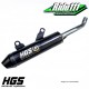 Silencieux HGS Alu anodisé / embout carbone YAMAHA 125 YZ  