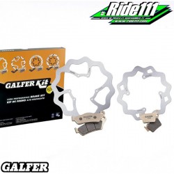 Kit disques de frein + plaquettes de frein GALFER TM Racing 125 à 450 Cross et Enduro