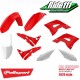 Kit plastiques restylé HONDA 125 et 250 CR Look 2020 Couleur:Blanc / Rouge Année:2002 à 2007à
+ 2
