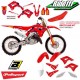 Kit plastiques restylé + kit déco HONDA 125 et 250 CR Look 2020 Année:2002 à 2007 Elément:Kit plastiques + déco + housse de sell