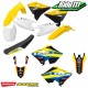 Kit plastiques restylé + kit déco Dream 4 SUZUKI 125 et 250 RM  Année:2001 à 2008 Elément:Kit plastiques + déco + housse de sell