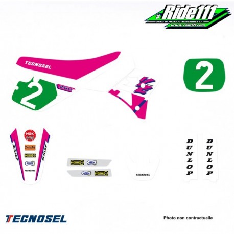 Kit déco ou housse de selle TECNOSEL REPLICA ORIGINE 1992 YAMAHA 125-250 YZ Année:1991 à 1992 Elément:Kit décoà
+ 2
