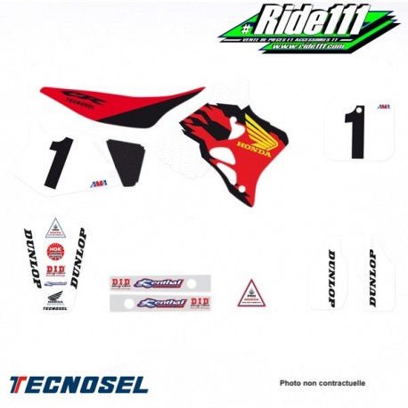 Kit déco ou housse de selle TECNOSEL REPLICA TEAM 1995 HONDA 125 CR  Année:1995 à 1997 Elément:Kit décoà
+ 2
