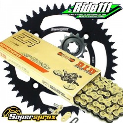 Kit Chaine Alu SUPERSPROX Noir YAMAHA 65 YZ  