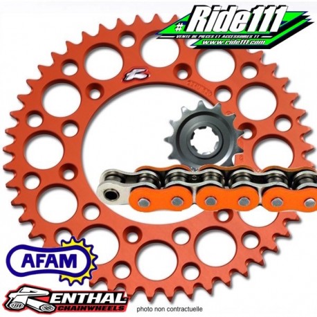 Kit Chaine Alu Factory Orange KTM 125 à 525 SX et SXF CROSS   