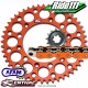 Kit Chaine Alu Factory Orange KTM 125 à 530 EXC ENDURO   