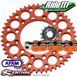 Kit Chaine Alu Factory Orange KTM 125 à 530 EXC ENDURO