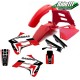 Kit Plastiques avec déco GAS-GAS 250 EC 2001 à 2006 Couleur:Rouge