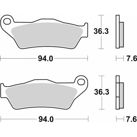 Plaquettes de frein arrière NISSIN KTM 950 / 990 ADVENTURE  Année:2003 à 2005