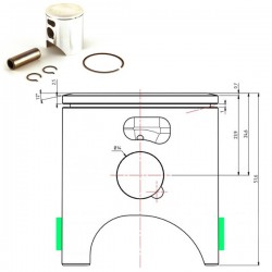 Kit piston VHM 12 degrés KTM 85 SX 