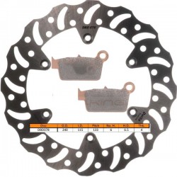 Kit disque de frein arrière + plaquettes DELTA Braking YAMAHA YZ-F 250 Année:2022 à 2025