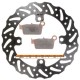 Kit disque de frein arrière + plaquettes DELTA Braking KAWASAKI KX-F 450 Année:2009 à 2018