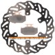 Kit disque de frein arrière + plaquettes DELTA Braking KAWASAKI KX 250 Année:1989 à 1994