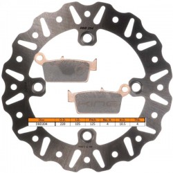 Kit disque de frein arrière + plaquettes DELTA Braking HONDA XR 400 Année:1995 à 2003