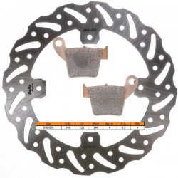 Kit disque de frein arrière + plaquettes DELTA Braking HONDA CR 250 Année:2002 à 2007