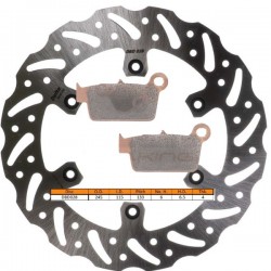 Kit disque de frein arrière + plaquettes DELTA Braking FANTIC XX-F 250 Année:2021 à 2025