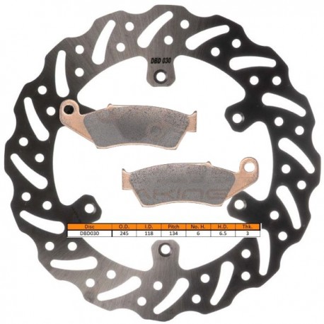 Kit disque de frein avant + plaquettes DELTA Braking YAMAHA YZ-F 426 Année:2000