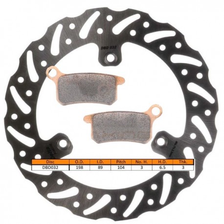 Kit disque de frein avant + plaquettes DELTA Braking HUSQVARNA TC 65 Année:2017 à 2022