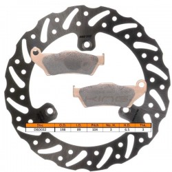 Kit disque de frein avant + plaquettes DELTA Braking GAS-GAS MC 65 Année:2021 à 2025