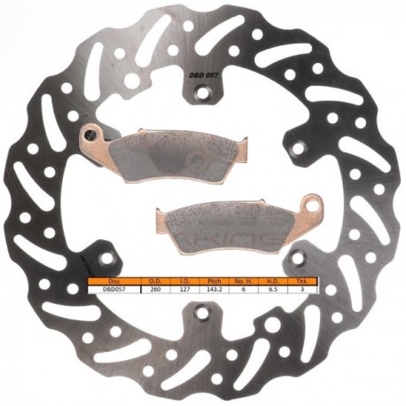 Kit disque de frein avant + plaquettes DELTA Braking BETA 125 à 498 RR ENDURO Année:2013 à 2025